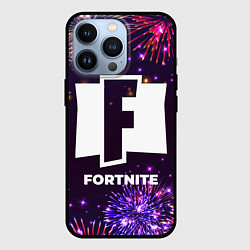 Чехол для iPhone 13 Pro Праздничный Fortnite, цвет: 3D-черный