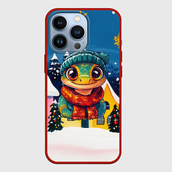 Чехол для iPhone 13 Pro Змейка символ 2025 - новый год, цвет: 3D-красный