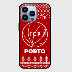 Чехол для iPhone 13 Pro Новогодний Porto с оленями, цвет: 3D-черный