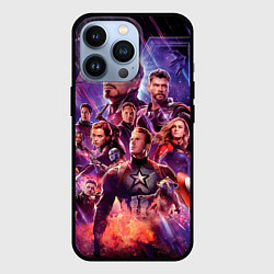 Чехол для iPhone 13 Pro Герои из Мстители финал, цвет: 3D-черный