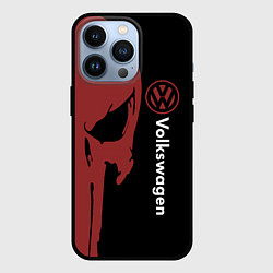 Чехол для iPhone 13 Pro Volkswagen и череп, цвет: 3D-черный