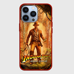 Чехол для iPhone 13 Pro Инди Indiana Jones and the great circle, цвет: 3D-красный