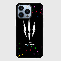 Чехол для iPhone 13 Pro The Witcher конфети, цвет: 3D-черный