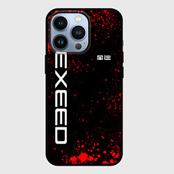 Чехол для iPhone 13 Pro Exeed - красные брызги краски, цвет: 3D-черный