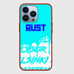 Чехол для iPhone 13 Pro Rust надписи краски, цвет: 3D-красный