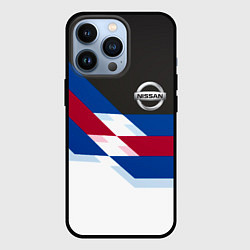 Чехол для iPhone 13 Pro Nissan geometry steel, цвет: 3D-черный