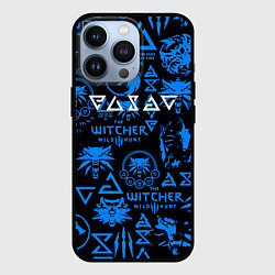 Чехол для iPhone 13 Pro The Witcher logo pattern, цвет: 3D-черный