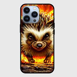 Чехол для iPhone 13 Pro Еж в огне, цвет: 3D-черный