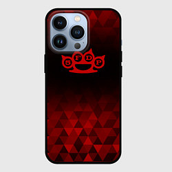 Чехол для iPhone 13 Pro Five Finger Death Punch red poly, цвет: 3D-черный