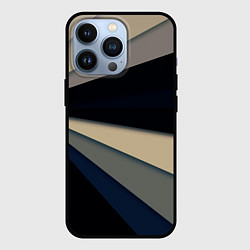Чехол для iPhone 13 Pro Фрактальные линии - темный, цвет: 3D-черный