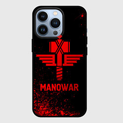 Чехол для iPhone 13 Pro Manowar - red gradient, цвет: 3D-черный