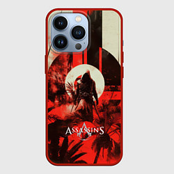 Чехол для iPhone 13 Pro Assassins Creed ninja, цвет: 3D-красный