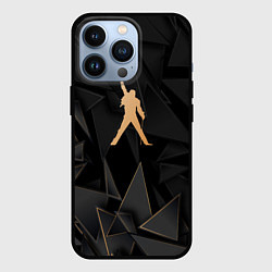 Чехол для iPhone 13 Pro Queen golden poly, цвет: 3D-черный