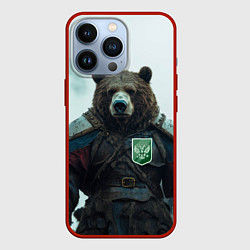 Чехол для iPhone 13 Pro Русский медведь хозяин Тайги, цвет: 3D-красный