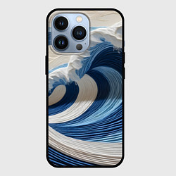 Чехол для iPhone 13 Pro Волна из нитей, цвет: 3D-черный
