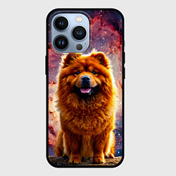 Чехол для iPhone 13 Pro Чау-чау в космосе, цвет: 3D-черный