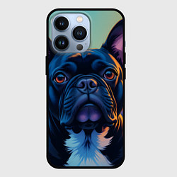 Чехол для iPhone 13 Pro Вечер и бульдог, цвет: 3D-черный