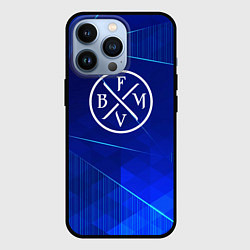 Чехол для iPhone 13 Pro Bullet For My Valentine blue poly, цвет: 3D-черный