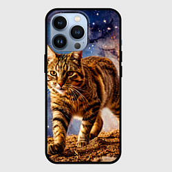 Чехол для iPhone 13 Pro Пиксибоб в космосе, цвет: 3D-черный