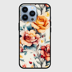 Чехол для iPhone 13 Pro Паттерн с переплетением цветов, цвет: 3D-черный