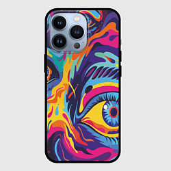 Чехол для iPhone 13 Pro Глаза вселенной, цвет: 3D-черный