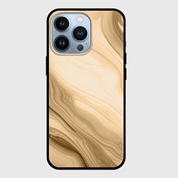 Чехол для iPhone 13 Pro Светлый коричневый текстура камень мрамор, цвет: 3D-черный