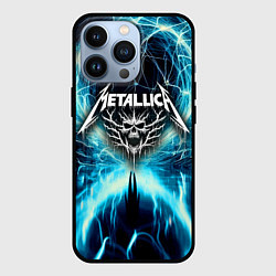 Чехол для iPhone 13 Pro Neon glow - Metallica, цвет: 3D-черный