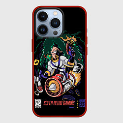 Чехол для iPhone 13 Pro Earth worm Jim - super retro gaming, цвет: 3D-красный