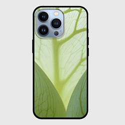 Чехол для iPhone 13 Pro Макро съемка листа, цвет: 3D-черный