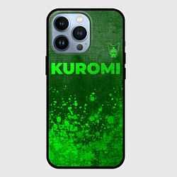 Чехол для iPhone 13 Pro Kuromi - green gradient посередине, цвет: 3D-черный