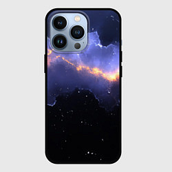 Чехол для iPhone 13 Pro Молния в фиолетовом небе текстура, цвет: 3D-черный