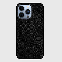 Чехол для iPhone 13 Pro Чёрный текстурный с узором, цвет: 3D-черный