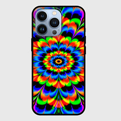 Чехол для iPhone 13 Pro Оптические иллюзии психоделика, цвет: 3D-черный