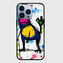 Чехол для iPhone 13 Pro Веселые зверята, цвет: 3D-черный