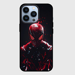 Чехол для iPhone 13 Pro Человек-паук в красном костюме, цвет: 3D-черный