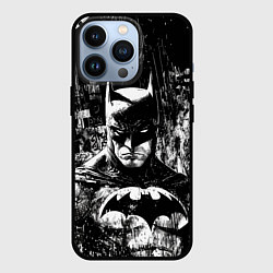 Чехол для iPhone 13 Pro Бэтмен черно-белый стиль, цвет: 3D-черный