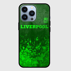 Чехол iPhone 13 Pro Liverpool - green gradient посередине