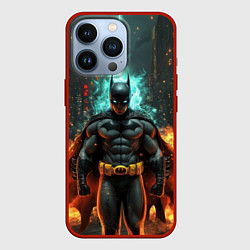 Чехол для iPhone 13 Pro Бэтмен эпик, цвет: 3D-красный
