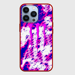 Чехол для iPhone 13 Pro Monster energy краски гранж, цвет: 3D-красный