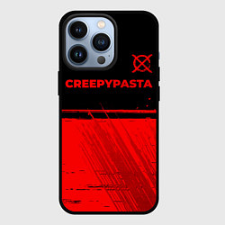 Чехол для iPhone 13 Pro CreepyPasta - red gradient посередине, цвет: 3D-черный