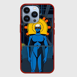 Чехол для iPhone 13 Pro Ретро фантастика, цвет: 3D-красный