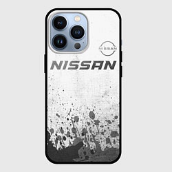 Чехол для iPhone 13 Pro Nissan - white gradient посередине, цвет: 3D-черный
