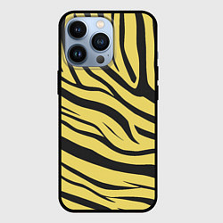 Чехол для iPhone 13 Pro Светлый тигровый паттерн, цвет: 3D-черный