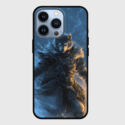 Чехол для iPhone 13 Pro Волк и молния, цвет: 3D-черный