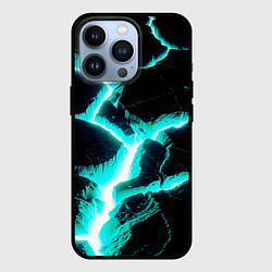 Чехол для iPhone 13 Pro Color light blue black, цвет: 3D-черный