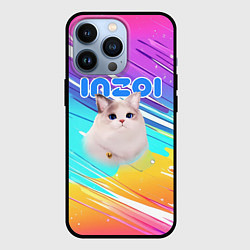 Чехол iPhone 13 Pro Inzoi кошечка на радужном фоне