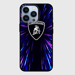 Чехол для iPhone 13 Pro Lamborghini neon energy, цвет: 3D-черный