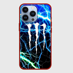 Чехол для iPhone 13 Pro Monster energy electro, цвет: 3D-красный