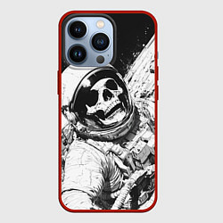 Чехол iPhone 13 Pro Скелет в космосе черно-белый