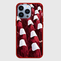 Чехол для iPhone 13 Pro Рассказ служанки паттерн, цвет: 3D-красный